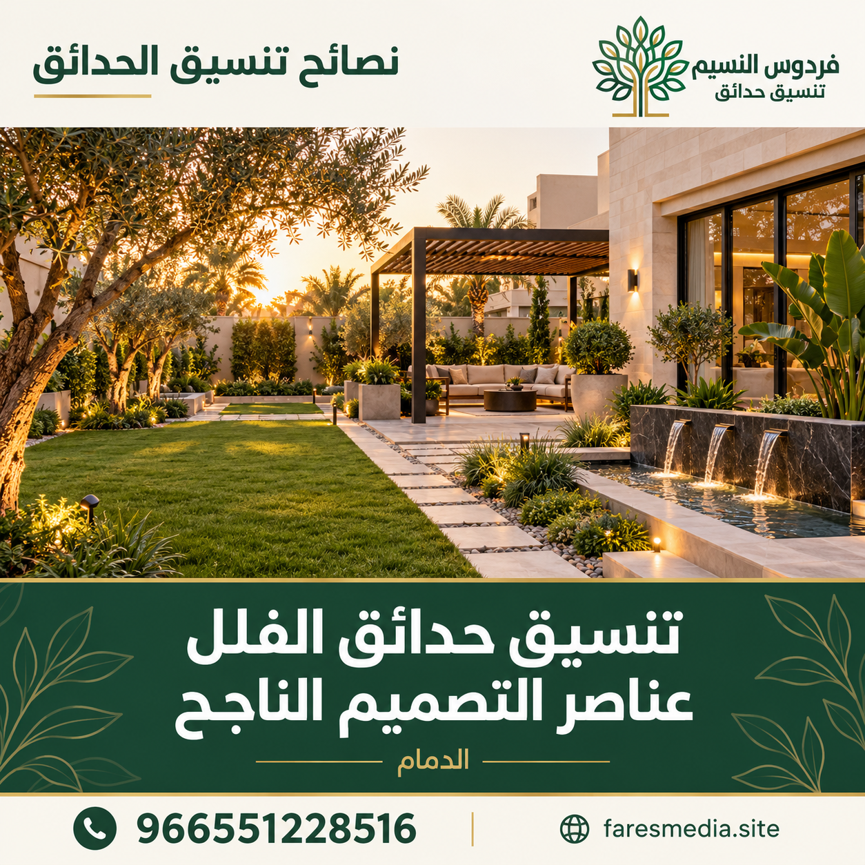 Luxury Saudi Villa Garden Design 6